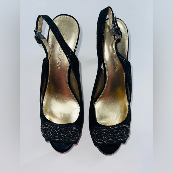 ANTONIO MELANI SIERRA EMBELLISHED PEEP TOE HEELS SIZE 9 - Picture 4 of 6